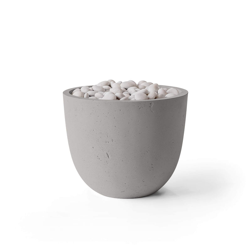 HPC Dekko Element Concrete Fire Pit in Sandstone / Ivory Beach Stone finish