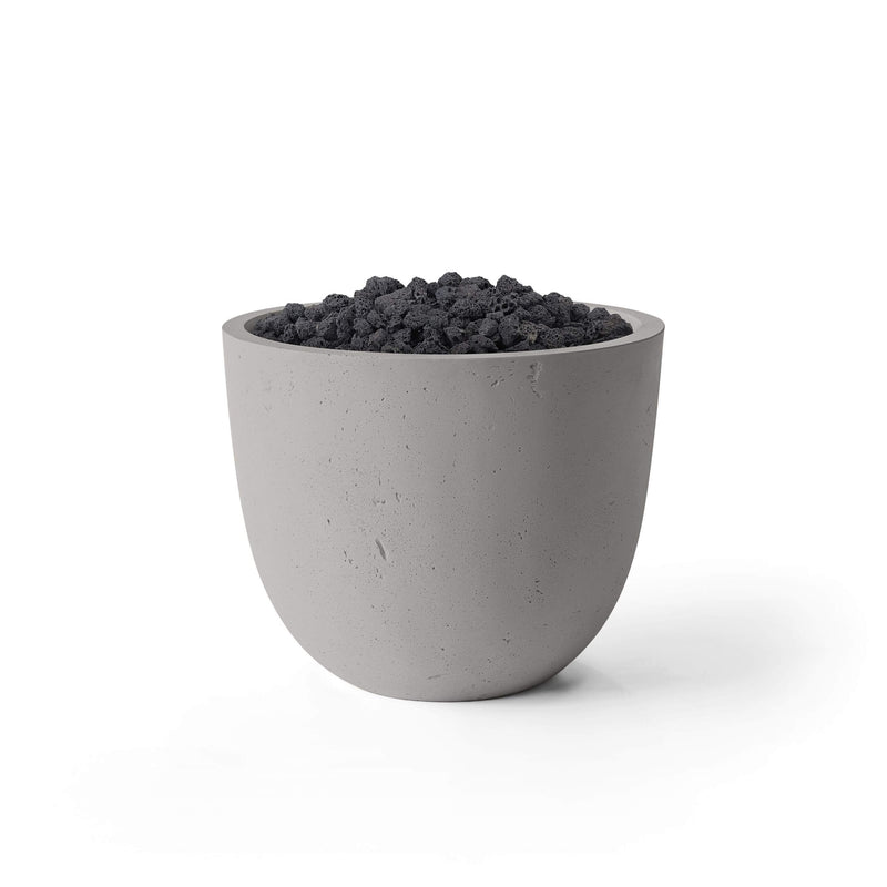 HPC Dekko Element Concrete Fire Pit in Sandstone / Black Lava Rock finish