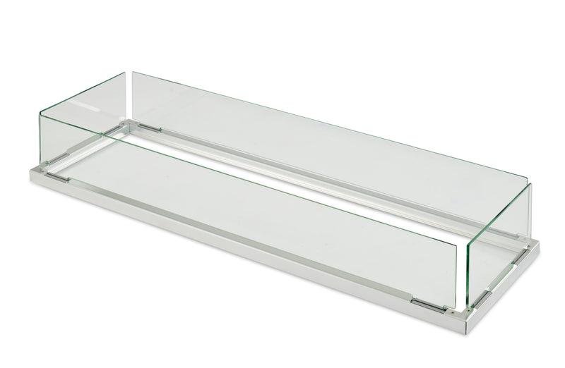 12" x 42" Rectangular Folding Glass Wind Guard