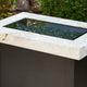 12" x 24" Linear Grey Glass Burner Cover — with fire glass media
