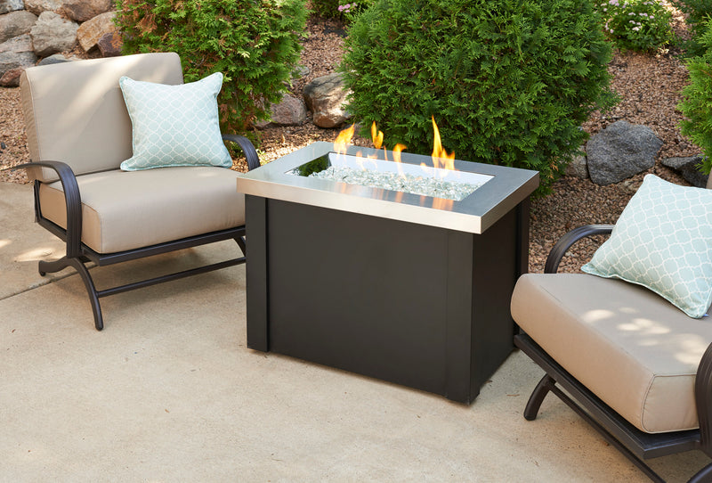 Stainless Steel Providence Rectangular Gas Fire Pit Table