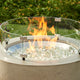 20" Round Glass Wind Guard — with fire glass media