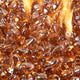 Copper Large Tempered Fire Glass Diamonds — with the burner lit
