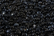 Black Onyx Tempered Fire Glass Gems — shown unlit