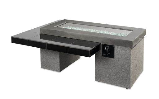 Black Uptown Linear Gas Fire Pit Table