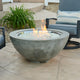 Cove 42" Round Gas Fire Pit Bowl — with the burner lit