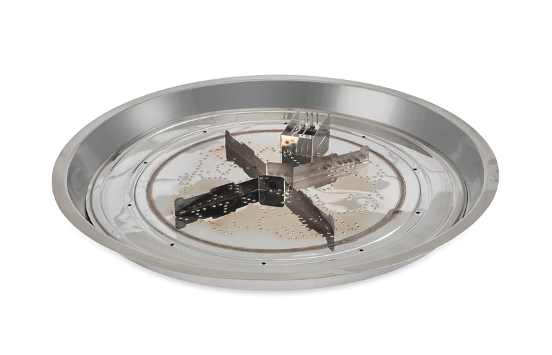 30" Round Crystal Fire Plus Gas Burner with Electronic Ignition (NG)