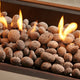 Tumbled Lava Rock — with the burner lit