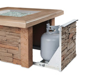 Sierra Square Gas Fire Pit Table — propane tank access door