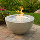 Cove 29" Round Gas Fire Pit Bowl — with the burner lit