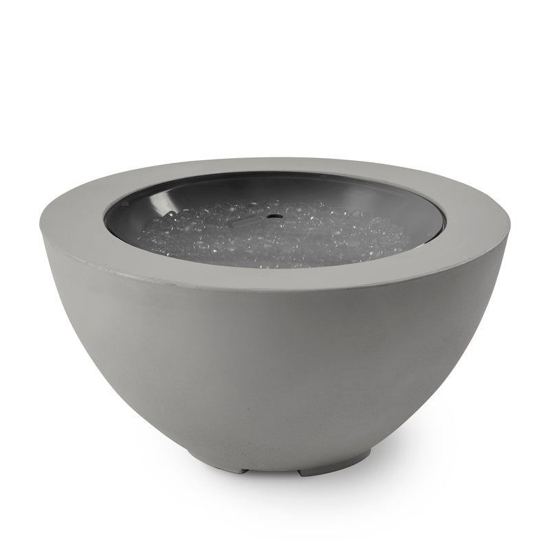 Cove 29" Round Gas Fire Pit Bowl — with the burner cover fitted
