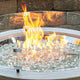 30" Round Glass Wind Guard — with fire glass media