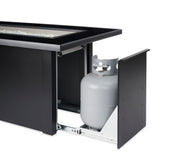 Monte Carlo Linear Gas Fire Pit Table — propane tank access door