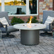 White Onyx Beacon Round Gas Fire Pit Table