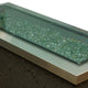 12" x 42" Linear Grey Glass Burner Cover — with fire glass media