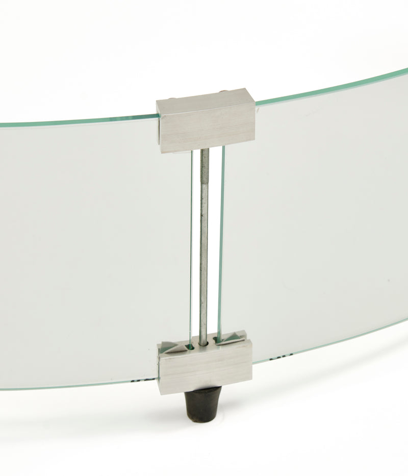 20" Round Glass Wind Guard — with fire glass media