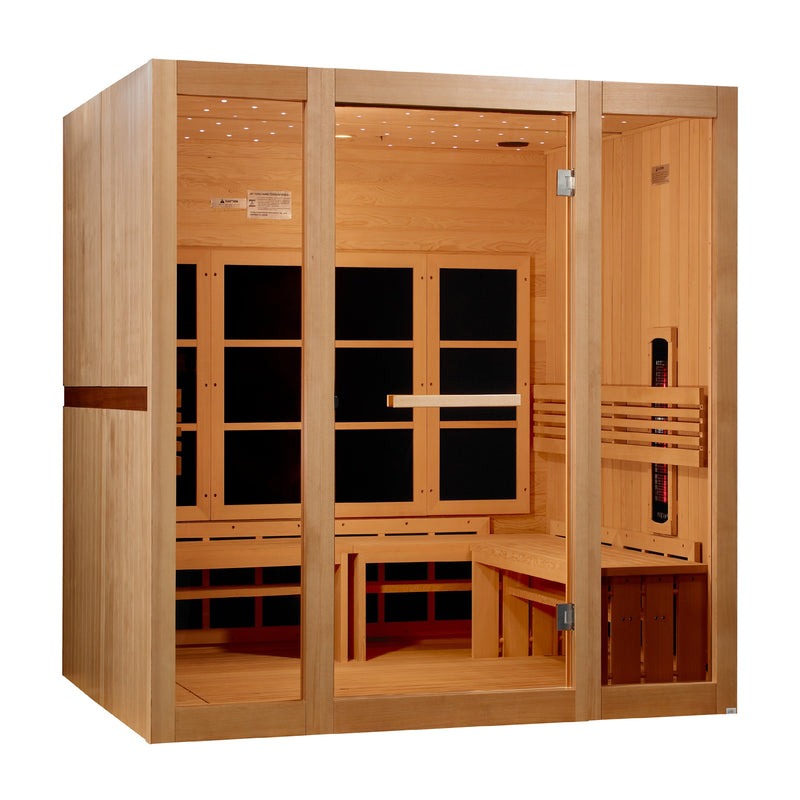 Golden Designs 8-Person Full Spectrum Near Zero EMF Sauna