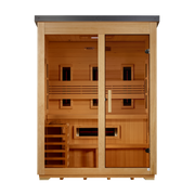 Golden Designs Carinthia Flat Roof — 3-Person Outdoor Hybrid Sauna