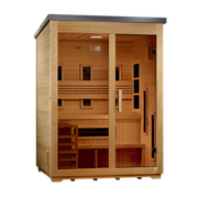 Golden Designs Carinthia Flat Roof — 3-Person Outdoor Hybrid Sauna - View 2