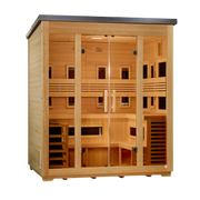 Golden Designs Gargellen Flat Roof — 5-Person Outdoor Hybrid Sauna - View 2