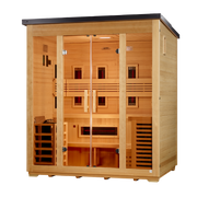 Golden Designs Gargellen Flat Roof — 5-Person Outdoor Hybrid Sauna - View 3