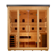Golden Designs Gargellen Flat Roof — 5-Person Outdoor Hybrid Sauna