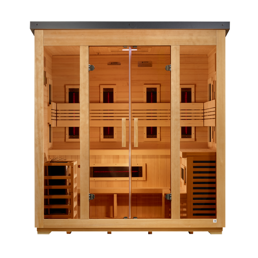 Golden Designs Gargellen Flat Roof — 5-Person Outdoor Hybrid Sauna