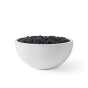 HPC Dekko Serenade 40 concrete fire pit in Ash with Black Lava Rock