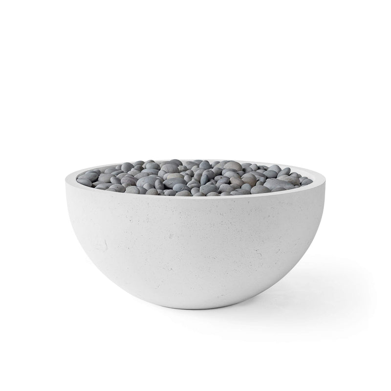 HPC Dekko Serenade 32 concrete fire pit in Ash with Slate Beachstone
