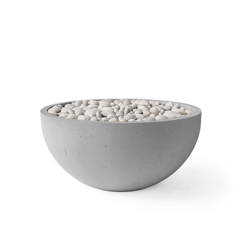 HPC Dekko Serenade 40 Concrete Fire Pit in Charcoal / Ivory Beach Stone finish