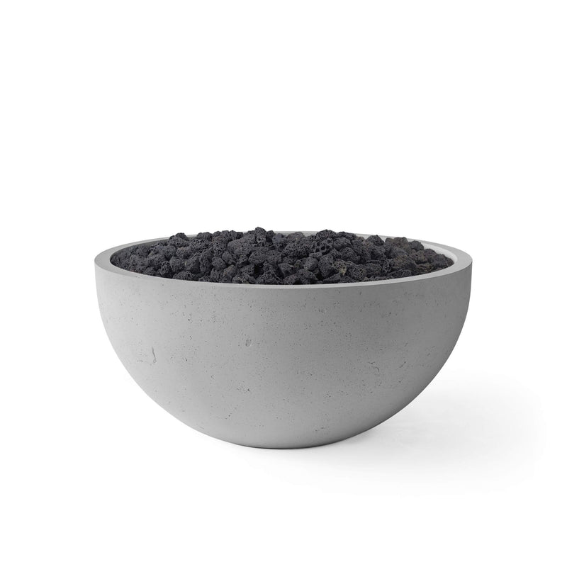 HPC Dekko Serenade 32 Concrete Fire Pit in Charcoal / Black Lava Rock finish