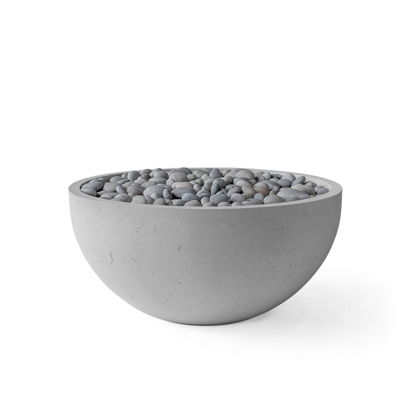 HPC Dekko Serenade 32 concrete fire pit in Charcoal with Slate Beachstone