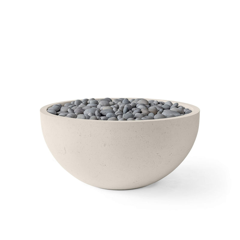 HPC Dekko Serenade 32 concrete fire pit in Clay with Slate Beachstone