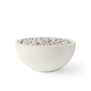 HPC Dekko Serenade 32 concrete fire pit in Limestone with Ivory Beachstone
