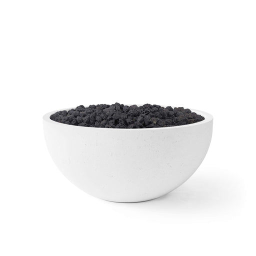 HPC Dekko Serenade 40 Concrete Fire Pit in Natural / Black Lava Rock finish