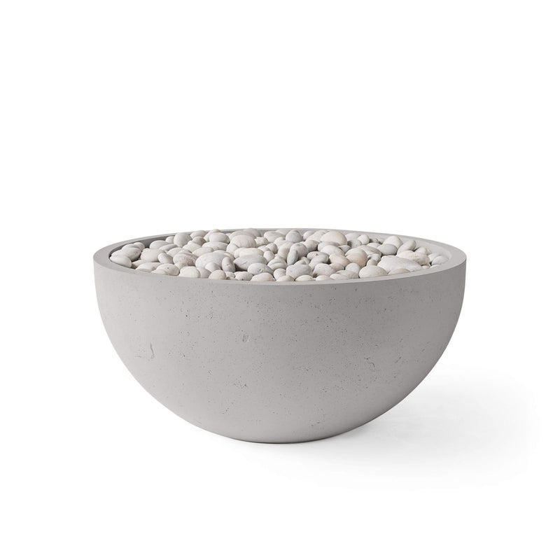HPC Dekko Serenade 40 Concrete Fire Pit in Sandstone / Ivory Beach Stone finish