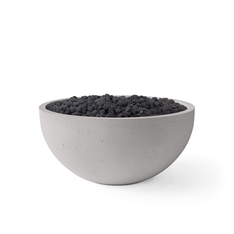 HPC Dekko Serenade 40 Concrete Fire Pit in Sandstone / Black Lava Rock finish