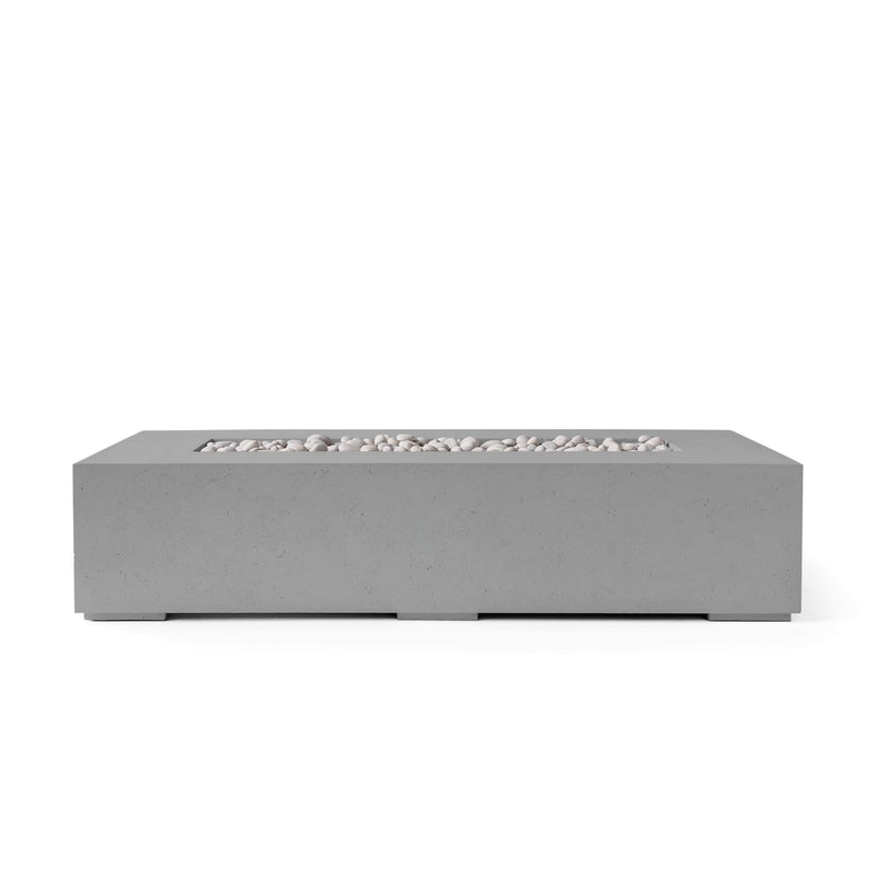HPC Dekko Sonoma 56 Concrete Fire Pit in Charcoal / Ivory Beach Stone finish