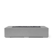 HPC Dekko Sonoma 72 Concrete Fire Pit in Charcoal / Black Lava Rock finish