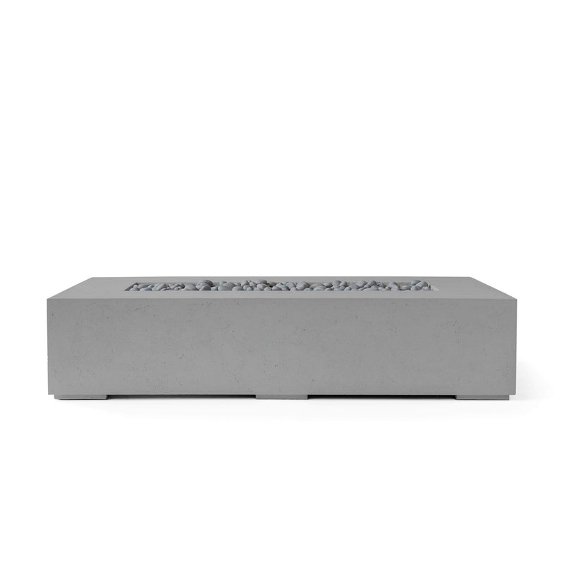 HPC Dekko Sonoma 56 concrete fire pit in Charcoal with Slate Beachstone
