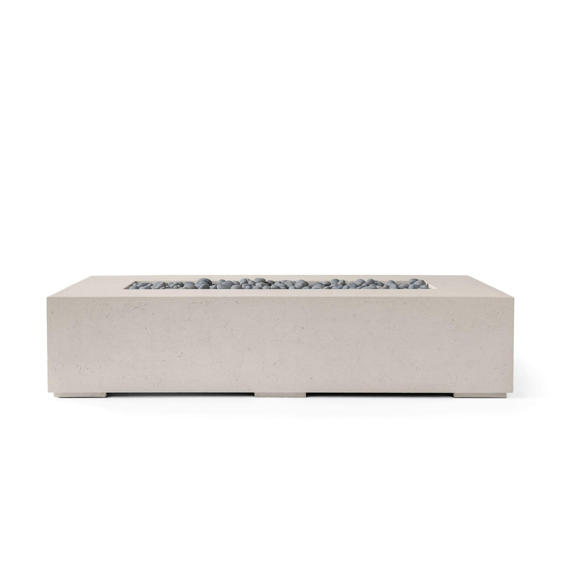 HPC Dekko Sonoma 56 concrete fire pit in Clay with Slate Beachstone