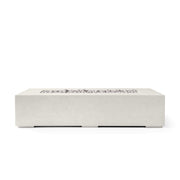 HPC Dekko Sonoma 56 concrete fire pit in Limestone with Ivory Beachstone
