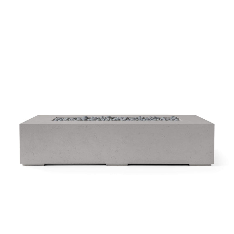 HPC Dekko Sonoma 56 concrete fire pit in Sandstone with Slate Beachstone